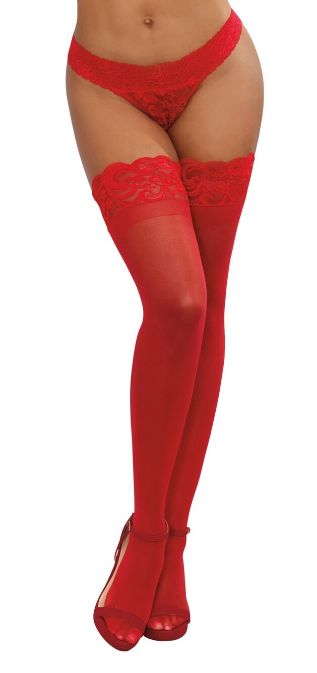 Red Dreamgirl Thigh High Stockings